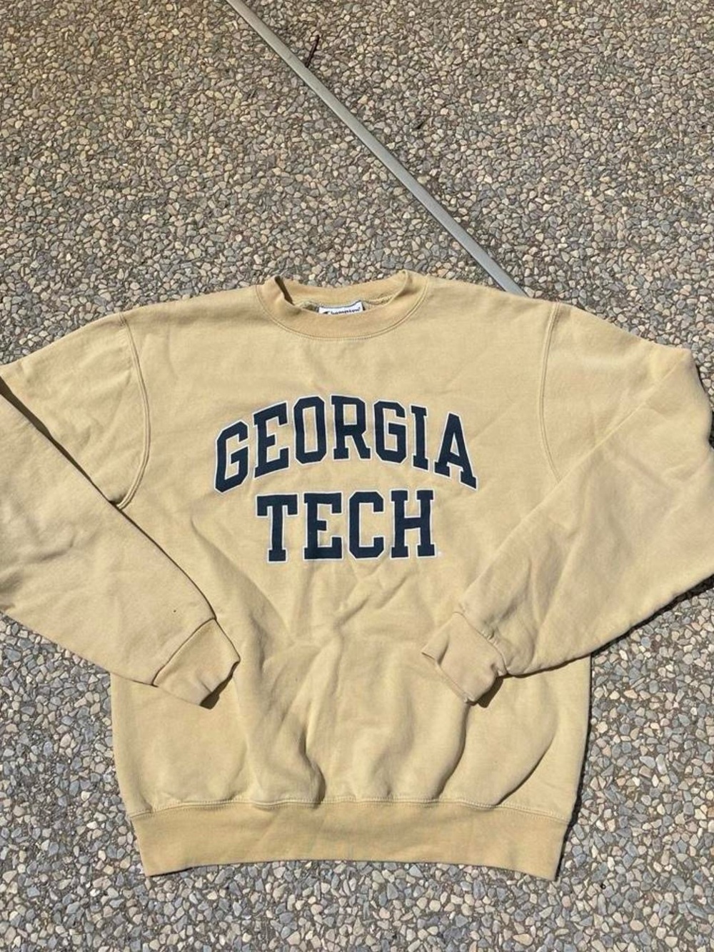Georgia Tech Classic Champion Crewneck Sweatshirt - Yellow